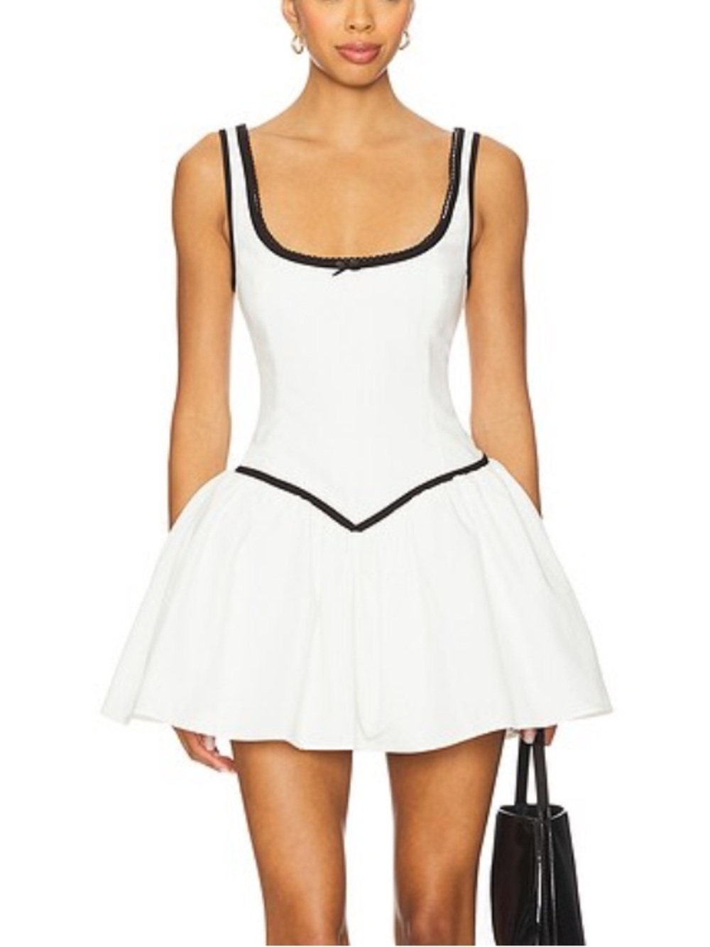 Runaway The Label Adaline Mini Dress White black Revolve M